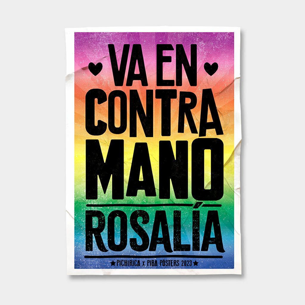 Póster - Afiche / Va en contramano, Rosalía > Pichirica