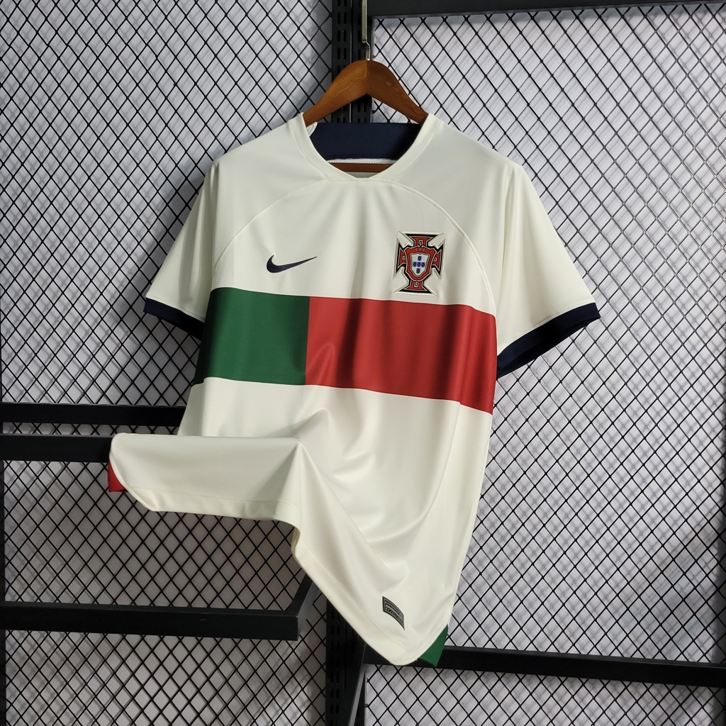 Camisa Seleção de Portugal Away 22/23 Torcedor Nike Masculina - Off White