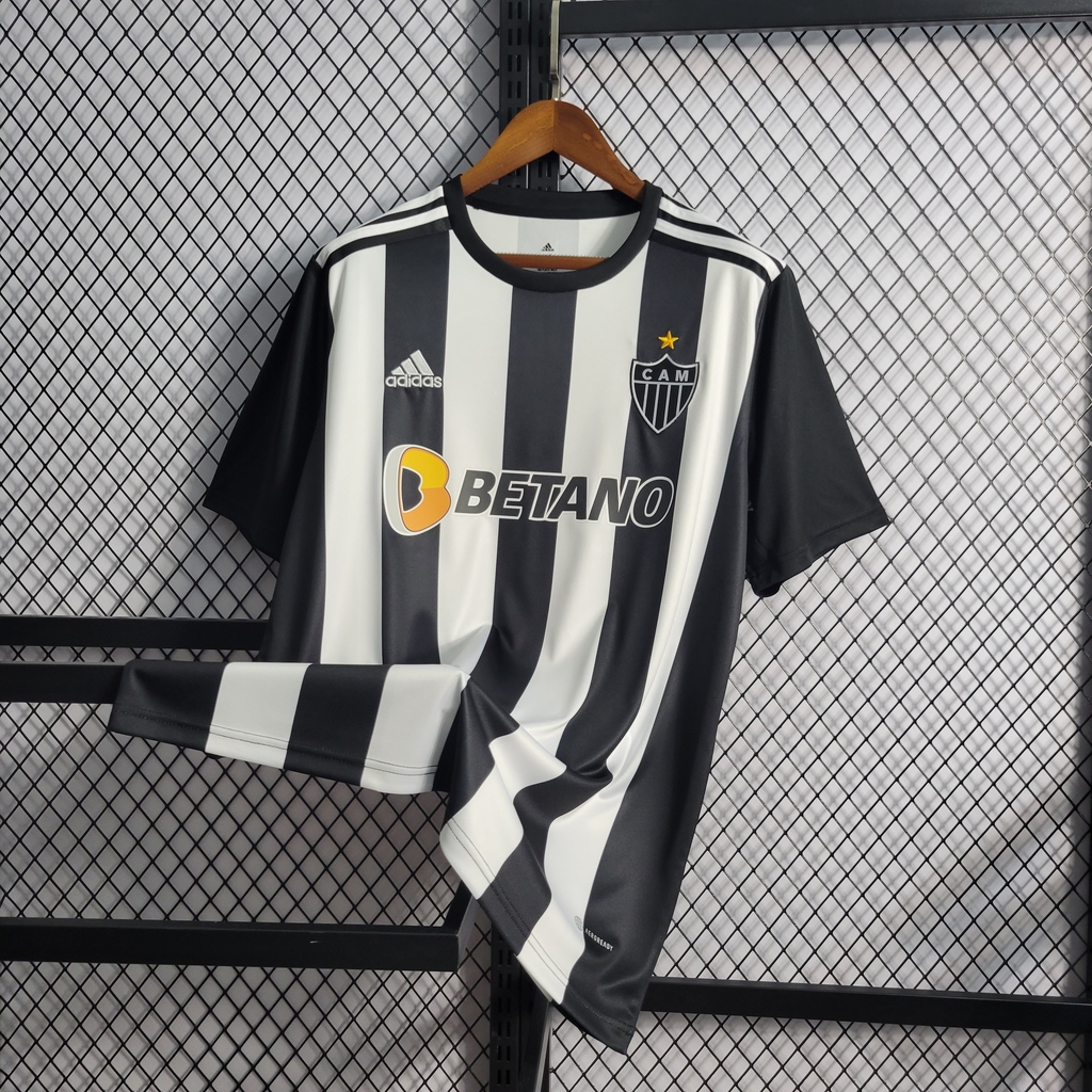 Camisa Atlético Mineiro I 22/23 s/n° Torcedor Adidas Masculina -  Preto+Branco