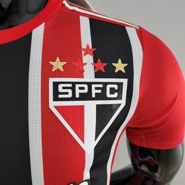 Camisa São Paulo II 22/23 Jogador Adidas Masculina - Vermelho, Preto e  Branco