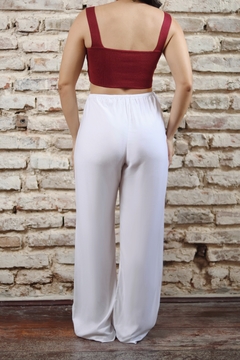 calça elástico branca