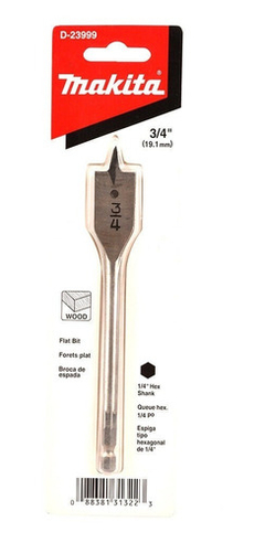 Broca Plana Manita 3/4 X 6 Zanco Hexagonal 1/4 Makita D23999