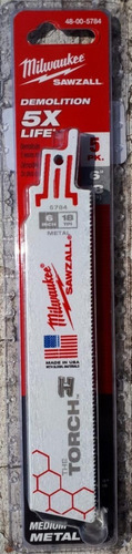 Seguetas Metal 6 X 18 D Para Sierra Sable Milwaukee 48005784 - Reiker Tools