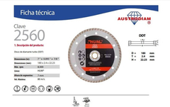 Disco De Diamante Turbo 7 X 7/8 Austromex Aus-2560 en internet