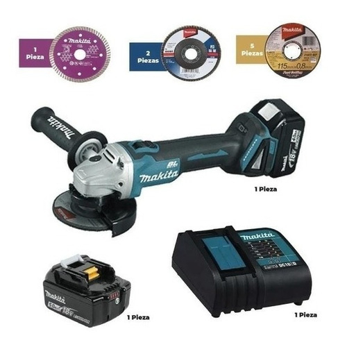 Mini Esmeriladora Inalambrica Brushless 4 1 2 Makita Dga456
