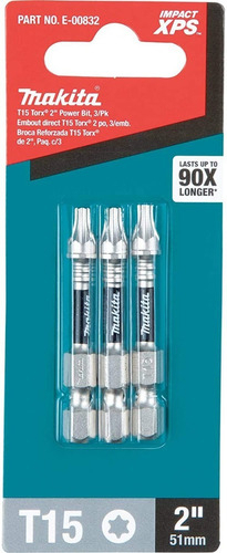 Puntas De Impacto Xps Torx T15 X 2 De 3 Piezas Makita E00832 - comprar en línea