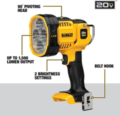 Lampara Led Sitio De Trabajo 20v (sin Batería) Dewalt Dcl043