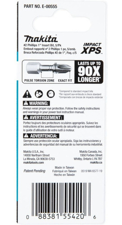 Puntas De Impacto Xps Ph2 X 1 5 Pzas Makita E00555 - Reiker Tools