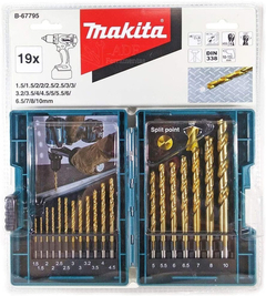 Juego De Brocas 19 Piezas Hss-tin Makita B67795