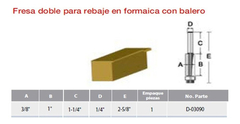 Fresa Rebajadora P/formica 1/4 X 3/8 Makita D03090 - Reiker Tools