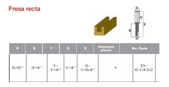 Fresa Recta-2 Canales 1/4 X 5/8 Makita D01432 - Reiker Tools