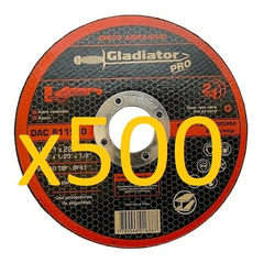 Disco Abrasivo Corte Inox 4-1/2 X 7/8 500 Piezas Gladiator