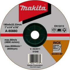 Disco Abrasivo Desbaste De Inoxidable 7 X 7/8 Makita A80880