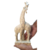 Escultura Casal de Girafas em Resina no Tom Madeira Exclusivo - comprar online