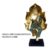 Escultura buda sentada na folha dourada em resina decorativa na internet
