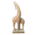 Escultura Casal de Girafas em Resina no Tom Madeira Exclusivo na internet