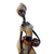 Escultura Africana Mãe e Filha em Resina no tom Bege - loja online