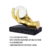Escultura Mão Dourado Resina com Bola Vidro Decorativa - loja online
