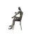 Escultura musico violino em resina sentado cadeira em metal - Natuhome | Esculturas, Decoração, Peças Decorativas E Muito Mais