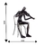 Imagem do Escultura musico violino em resina sentado cadeira em metal