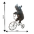 Imagem do Escultura rinoceronte em resina andando no triciclo metal