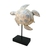 Escultura tartaruga branco e azul em resina decorativa mar G - comprar online