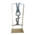 Escultura ginastas em resina no trapézio em metal dourado - comprar online