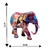Imagem do Escultura elefante resina colorido decoração diferenciado M