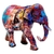 Escultura elefante resina colorido decoração diferenciado M