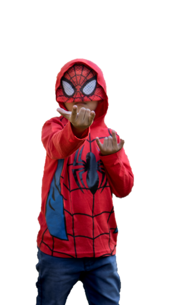 Remera Capucha Mascara Spiderman