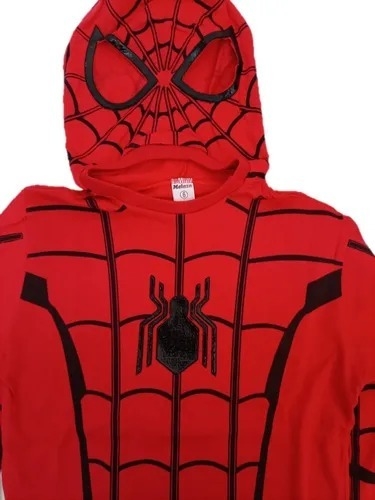 Remera Capucha Mascara Spiderman