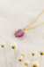 Colar de Turmalina Rosa no banho de Ouro 18k - comprar online