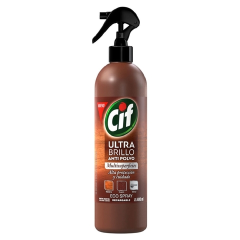 Lustra muebles Cif con gatillo ultra brillo 400 ml