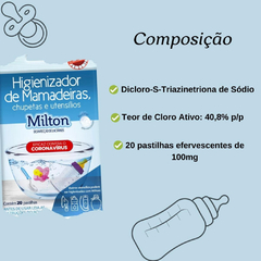 Clorin Milton (3 unidades) - Limpa Chupeta Mamadeira - Clorin