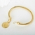 Bracelete Medalha São Bento Aço Inox Banhado Em Ouro 18k na internet