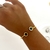 Bracelete Maleável Números Romanos Aço Inox Banhado Em Ouro 18k - comprar online