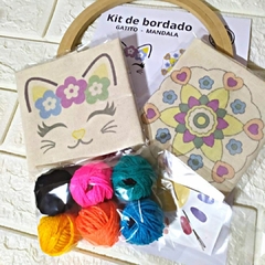 kit de Bordado Infantil - Gatito + Mandala - comprar online