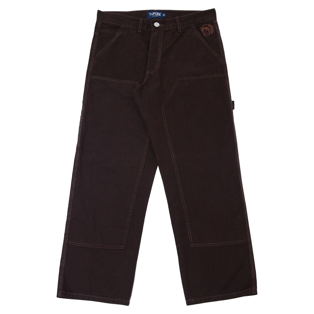 Calça Carpinteiro Double Knee Canvas Marrom - Tupode