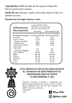 Fenogreco · 100 g - comprar en línea