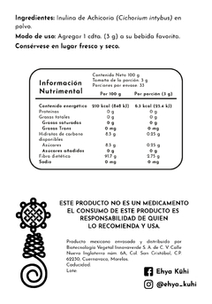 Inulina de achicoria · 100 g - comprar en línea