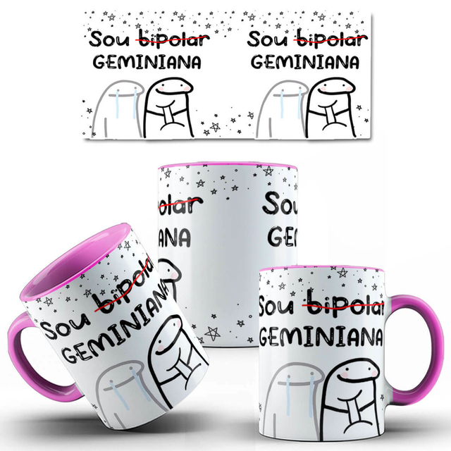 Caneca Florks Meme Sou Bipolar As Vezes Acordo Linda As Veze