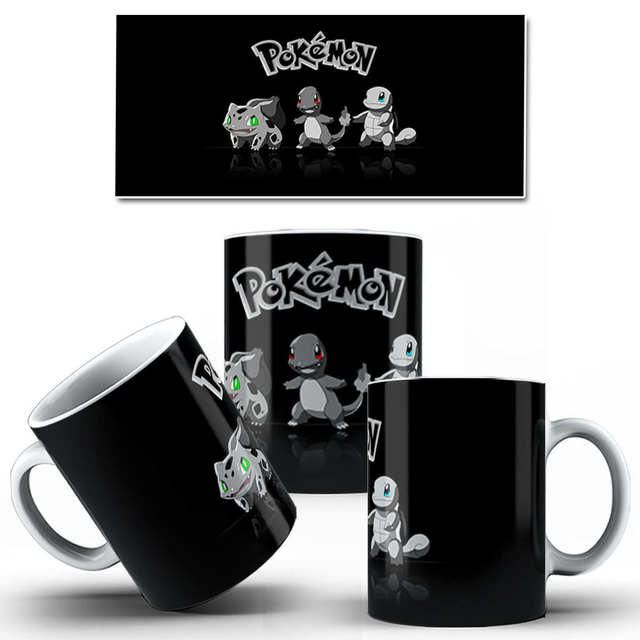 Caneca Pokemon Símbolos Toda Preta - Central Personalizados - Caneca -  Magazine Luiza