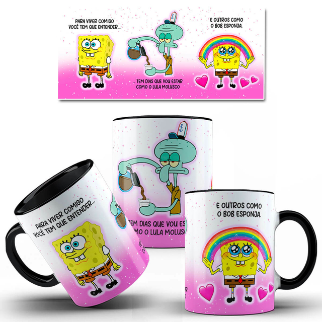 Caneca Bob Esponja - Todos Os Dias Me Ligam