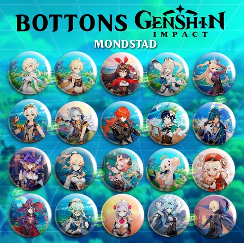 Bottons Personalizados do Jogo e Game Genshin Impact Personagens Electro