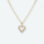 COLAR CORAÇÃO CRAVEJADA COM MICRO ZIRCÔNIA DOURADO FOLHEADO A OURO 18K - loja online