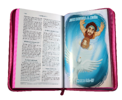 Biblia Infantil Reina Valera Contemporánea Mediana Letra Grande Vinil Rosa Código QR Realidad Aumentada [RVC062PJRPZLG] - comprar en línea
