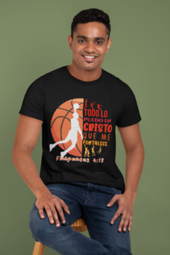 Playera caballero todo lo puedo en Cristo (basquet) en internet