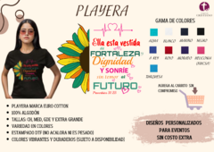 Playera Dama- vestida de fortaleza