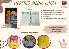 Libreta Media Carta Mira que te mando que te esfuerces