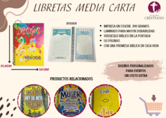 Libreta Media Carta Jesus es mi Musica